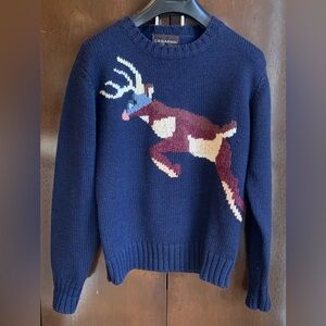 CESARANI Wool Sweater with Deer Design